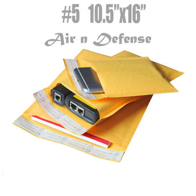 #ad 2000 #5 10.5x16 Kraft Bubble Padded Envelopes Mailers Shipping Bags AirnDefense $642.16