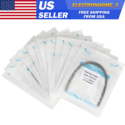#ad Dental Orthodontic Stainless Steel Natural Rectangular Arch Wire 10PCS Pack $27.99