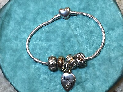 #ad Brighton “I Believe in You Always” 5 Charms amp; 7.5” Bracelet Sale $45 Retail $90 $45.00