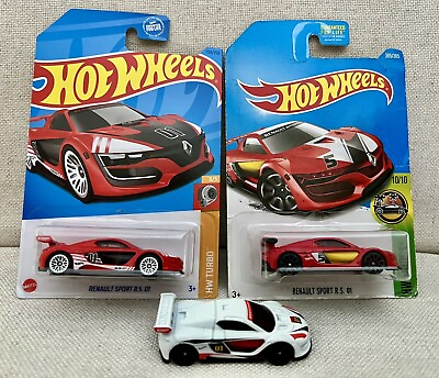 #ad 🔥Hot Wheels Renault Sport RS 01 Lot of 3 Red amp; White 5 Pack Exclusive $9.95