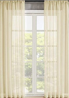 #ad Home 2 Panels Window Sheer Curtains Voile Rod Pocket Solid Multi Color amp; 4 Sizes $14.49