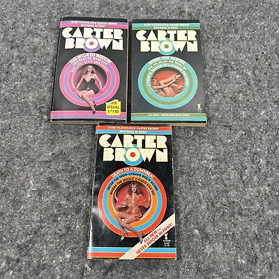 #ad 3 Book Carter Brown Lot Tower Book Editions Vintage Paperbacks $14.00