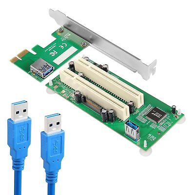 #ad Pci E To Dual Pci Expansion Card Pci Express X1 To Dual Pci Converter With Us $46.99