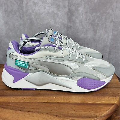 #ad Puma RS X3 Mercedes AMG Running Shoes Mens 10.5 Silver Luminous Purple Sneakers $44.10