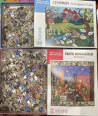 #ad POMEGRANATE ARTPIECE 1000 Pc PUZZLES lot Of 2 PreOwned Cond: Very Good $29.99