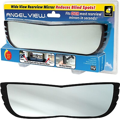 #ad NEW Angel View Wide Angle Rearview Mirror AS SEEN ON TV Fits Most Cars $17.99