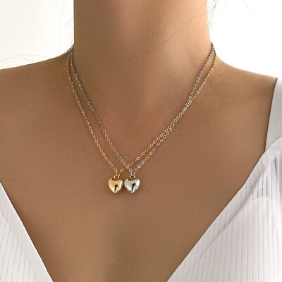 #ad Simple Heart Pendant Necklaces 2 $11.95