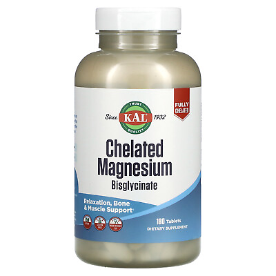 #ad Chelated Magnesium Bisglycinate 180 Tablets $14.99