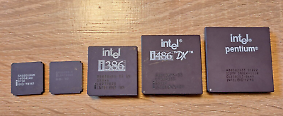 #ad CPU collection 186 286 386 486 Pentium Intel Siemens vintage CPU GOLD QTY: 5 $66.95