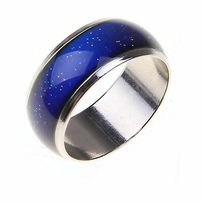 #ad Stainless Ring Changing Color Mood Rings Feeling Emotion Temperature Ring Wide $13.99