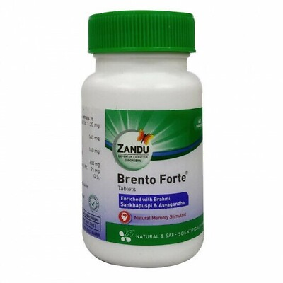 #ad Zandu Brento Forte 60 Tablet For Mental debility Herbal Ayurved FREE SHIPPING $106.35