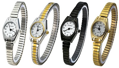 #ad Blekon Collections Ladies Classic 19mm Oval Case Thin Stretch Band Watch $14.99