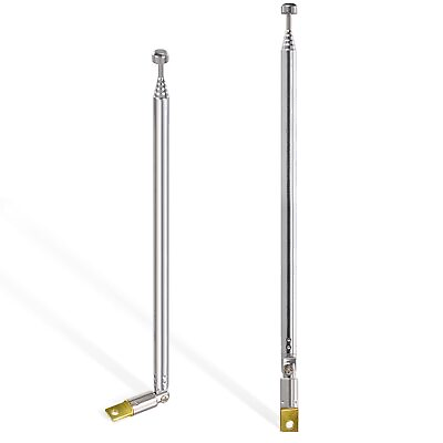 #ad 6 Sections Telescopic 65cm Am Fm Antenna Portable Radio Antenna Replacement 2pa $13.74