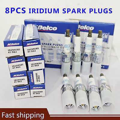 #ad 8PCS 41 962 IRIDIUM Spark Plugs For GMC Sierra Chevy Silverado 19299585 $21.99