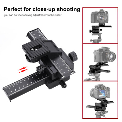 #ad Universal 4 Way Camera Macro Focusing Rail Slider Close up Shooting Durable $25.92