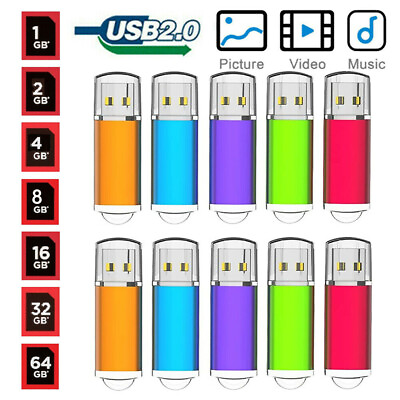#ad 5 10 Pack USB 2.0 Flash Drives Memory Sticks Thumb Data Storage USB Stick LOT $15.86