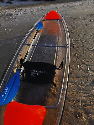 #ad Kayaks Clear Glass Bottom Canoe Crystal Kayak with 2 Clear Seats amp; Paddles Aura $1999.00
