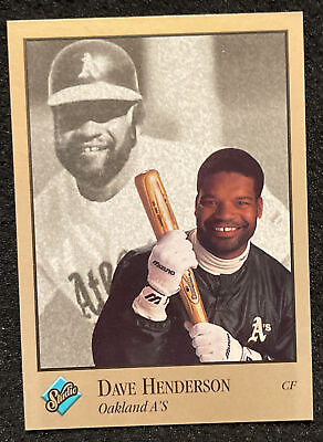#ad 1992 Studio 224 Dave Henderson A’s FRE SHIPPING Baseball Card Oakland Athletics $1.48