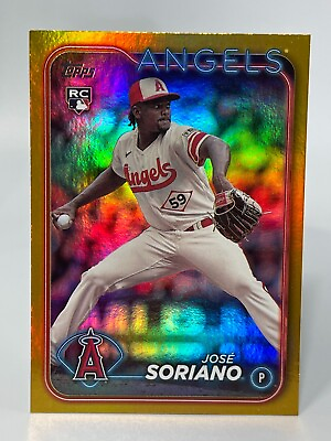 #ad 2024 Topps Series 1 JOSE SORIANO Angels rc #15 Rookie Gold Foil QTY $1.99