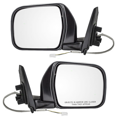 #ad Fits Toyota T100 93 98 Truck Set of Side View Power Black amp; Chrome Mirrors $119.20