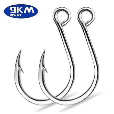 #ad 25 50Pcs Inline Fishing Hooks For Lures 18mm 35mm High Carbon Steel Single Hooks $13.51
