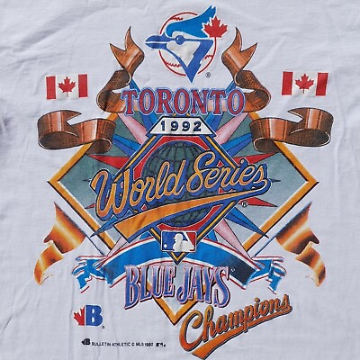 #ad Vtg MLB Toronto Blue Jays World Series Champs Unisex T Shirt Gift For Men $16.99