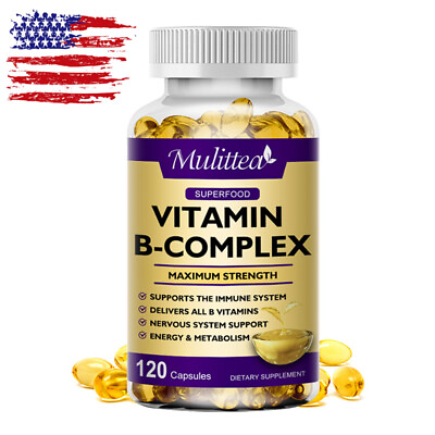 #ad Vitamin B Complex Supplement Super B Vitamin Immune Boost Energy Metabolism $12.50
