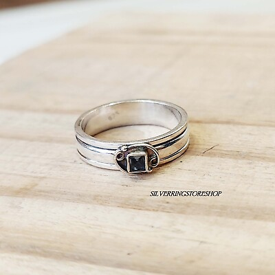 #ad Labradorite Ring 925 Solid Silver Ring Gemstone Ring Spinner Ring Birthday Gifts $14.99