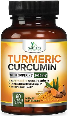 #ad Turmeric Curcumin with Bioperine 2600mg High Absorption Triple Strength Capsules $29.12