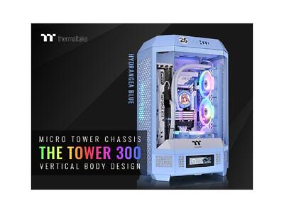 #ad Thermaltake Tower 300 Hydragea Blue Micro ATX Case; 2x140mm CT Fan Included; Sup $149.99
