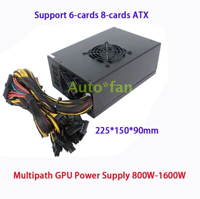 #ad Brand New Support 6 8 Cards ATX Multipath 800W 1600W GPU Power Supply $254.69