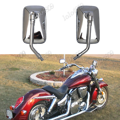 #ad 10mm Motorcycle Mirrors For Harley Sportster XL883 1200 Dyna Softail Road King $22.02