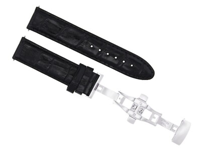 #ad 24MM LEATHER WATCH STRAP BAND CLASP FOR CITIZEN ECODRIVE E650 S0751 WATCH BLACK $29.95