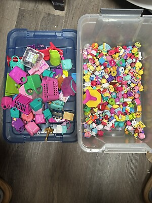 #ad Huge Lot Of 269 Shopkins 48 Accessories Baskets Food Boxes FIVE POUNDS $75.00