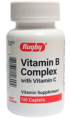 #ad Rugby Total B COMPLEX plus Vitamin C 130ct Caplets $8.95