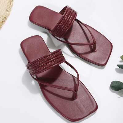 #ad New Women#x27;s Summer Classic Beach Shoes Flip Flops Soft Sandals Flops Flip Flat $19.75