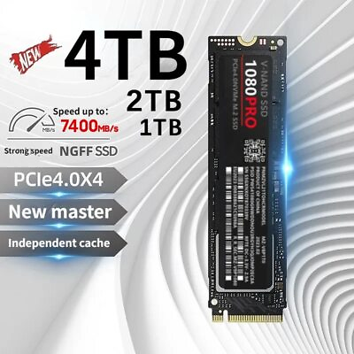 #ad 1080PRO 4TB SSD Original Brand SSD M2 2280 PCIe 4.0 NVME Read 14000MB S Solid .. $49.69