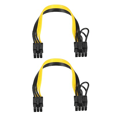 #ad PCIe Cable 6 Pin to 8 Pin 62 Male GPU Power Supply Cable 220mm 8.7quot;2pcs $8.25