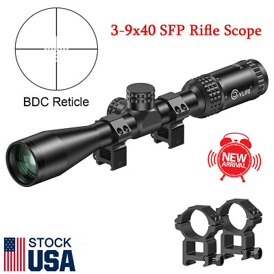 #ad 3 9x40 Rifle Scope BDC Reticle Optics Scope Mount included Second Focal Plane $59.99