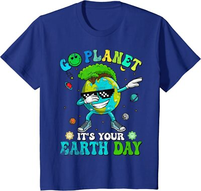 #ad Dabbing Earth Day 2023 Groovy Go Planet It#x27;s Your Day Youth Unisex T shirt $19.99