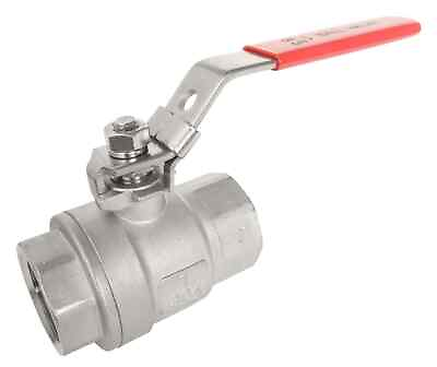 #ad 1quot; S.S. 316 Ball Valve 2pc Full Port w Red Handle 1000WOG $45.18
