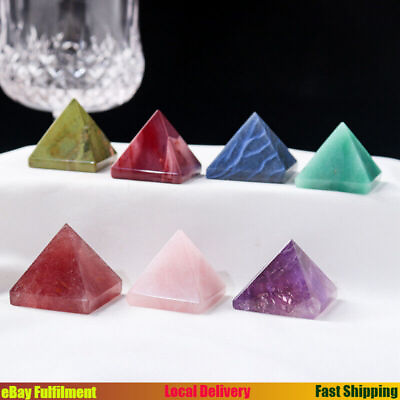 #ad Natural Quartz Point Tower Chakra Crystal Healing Energy Rock Gemstone Pyramid $9.49