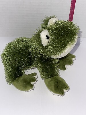 #ad Ganz Webkinz Shaggy Green Frog Plush Stuffed Animal 6quot; No Code $8.99