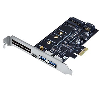 SIIG USB 3.0 Type C amp; Type A 3 Port PCIe Card with M.2 SATA SSD Adapter $32.99