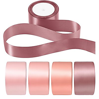 #ad Giegxin 40 Yard Bulk Gift Satin Ribbon Rolls Colorful Solid Fabric Ribbon for... $18.50