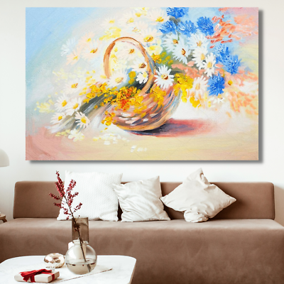 #ad Wall Art Canvas Spring Flower Landscape Background Print Living Room Home Décor $72.98