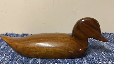 #ad Vintage Beautiful 10”Carved Wooden Mallard Duck Decoy Woodworking $12.00