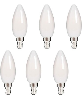 #ad LED Candelabra Bulb 40W Equivalent Dimmable E12 Base 4000K Cool White 6PkFrosted $22.22