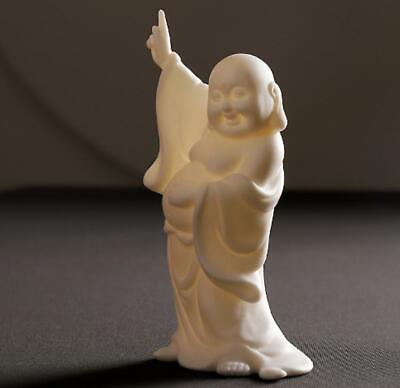 #ad 5.3quot;China White Porcelain Ceramic Buddhism Happy Maitreya Buddha Figurine Statue $43.99