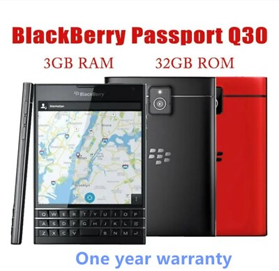 #ad BlackBerry Passport SQW100 1 32GB 3GB 32GB Black Unlocked Smartphone New Sealed $150.28